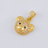 Dije Rostro Oso 2.05 g / 1.7 cm Oro Amarillo 18K