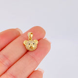 Dije Rostro Oso 2.05 g / 1.7 cm Oro Amarillo 18K