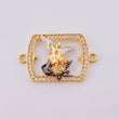 Herraje Marco San Miguel Arcangel 2 g / 2.5 cm Dos Oros Amarillo Blanco 18K