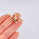 Herraje Marco San Miguel Arcangel 2 g / 2.5 cm Dos Oros Amarillo Blanco 18K