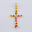Dije Cruz Corazones 1.65 g / 3 cm Oro Amarillo 18K