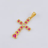Dije Cruz Corazones 1.65 g / 3 cm Oro Amarillo 18K