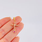 Dije Cruz Corazones 1.65 g / 3 cm Oro Amarillo 18K