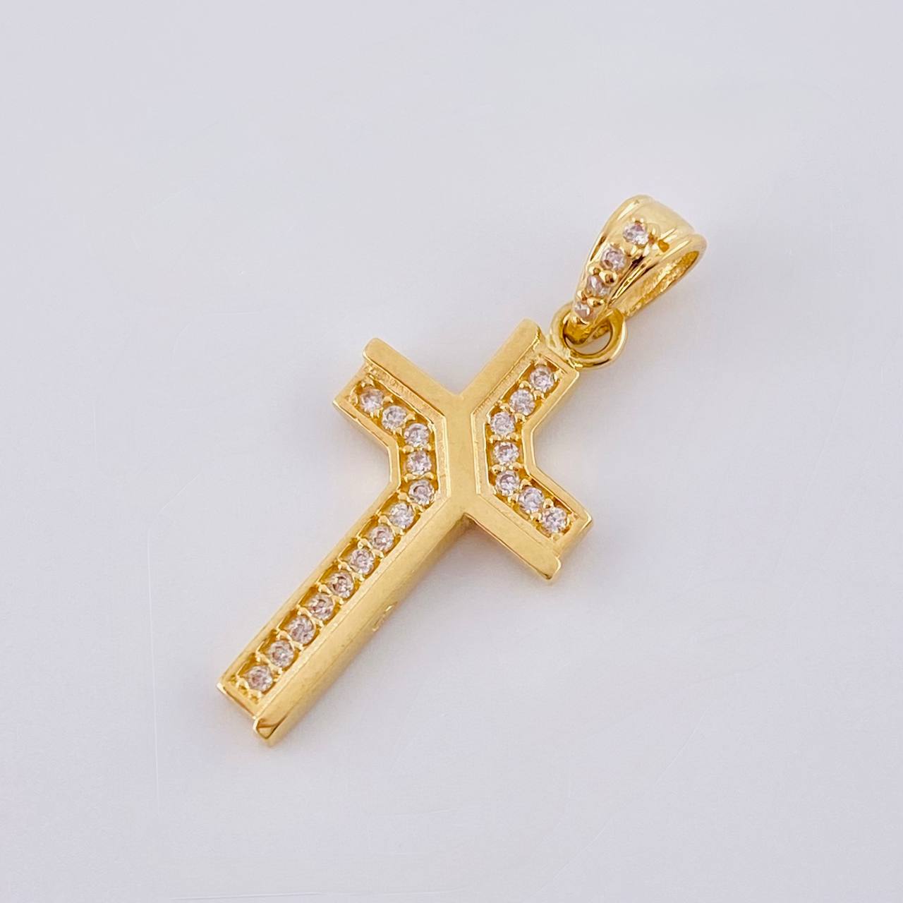 Dije Cruz Luz Divina 1.55 g / 2.5 cm Oro Amarillo 18K