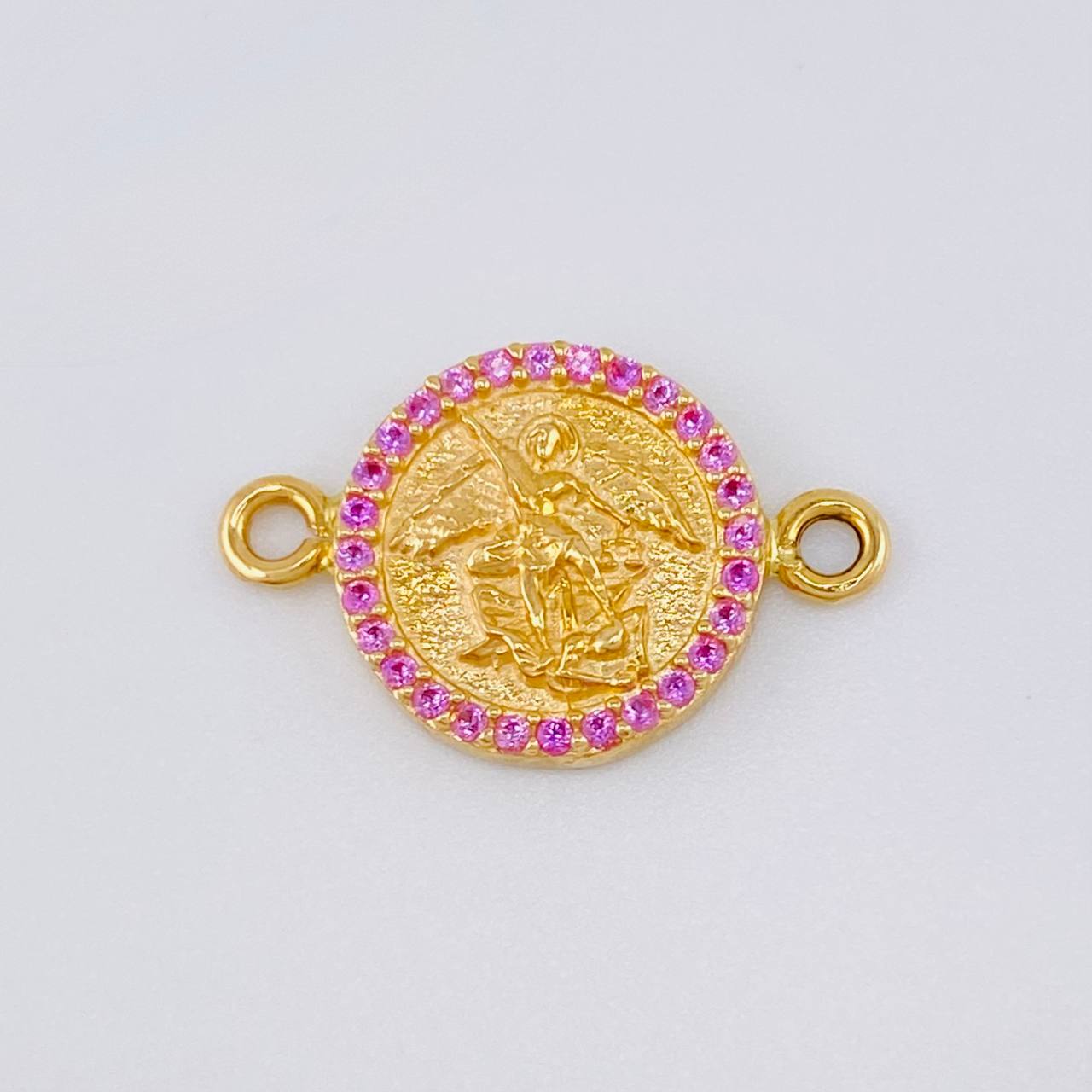 Herraje Medalla San Miguel 1.5 g / 1.8 cm Oro Amarillo 18K