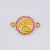 Herraje Medalla San Miguel 1.5 g / 1.8 cm Oro Amarillo 18K