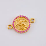 Herraje Medalla San Miguel 1.5 g / 1.8 cm Oro Amarillo 18K