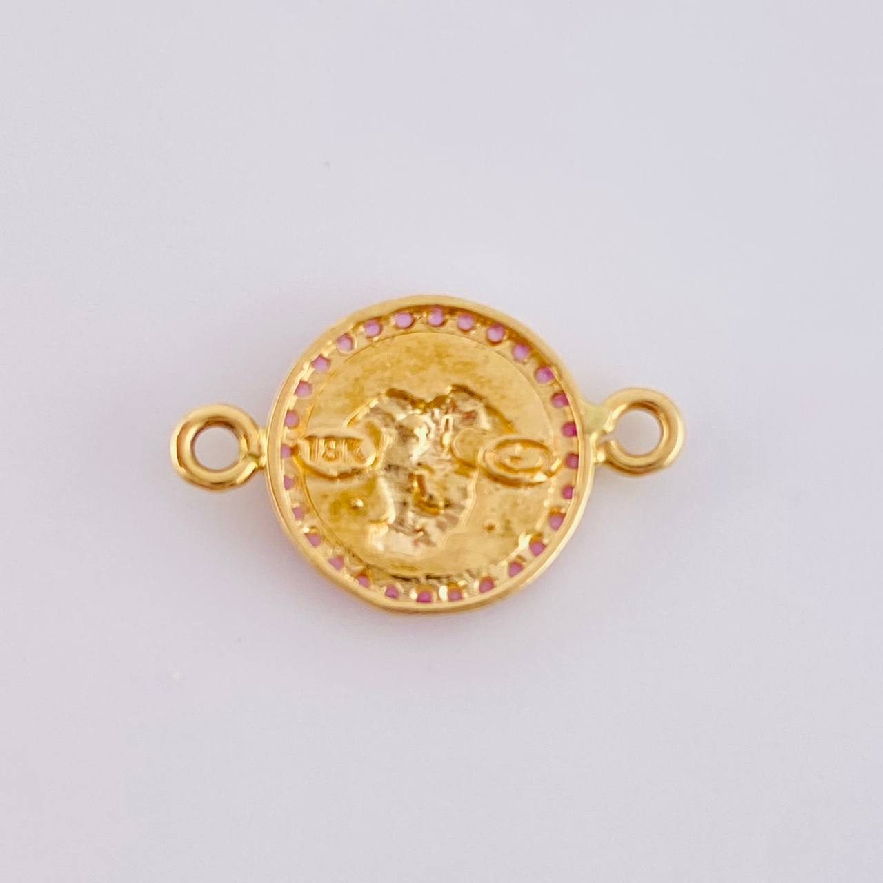 Herraje Medalla San Miguel 1.5 g / 1.8 cm Oro Amarillo 18K