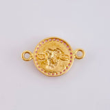 Herraje Medalla San Miguel 1.5 g / 1.8 cm Oro Amarillo 18K