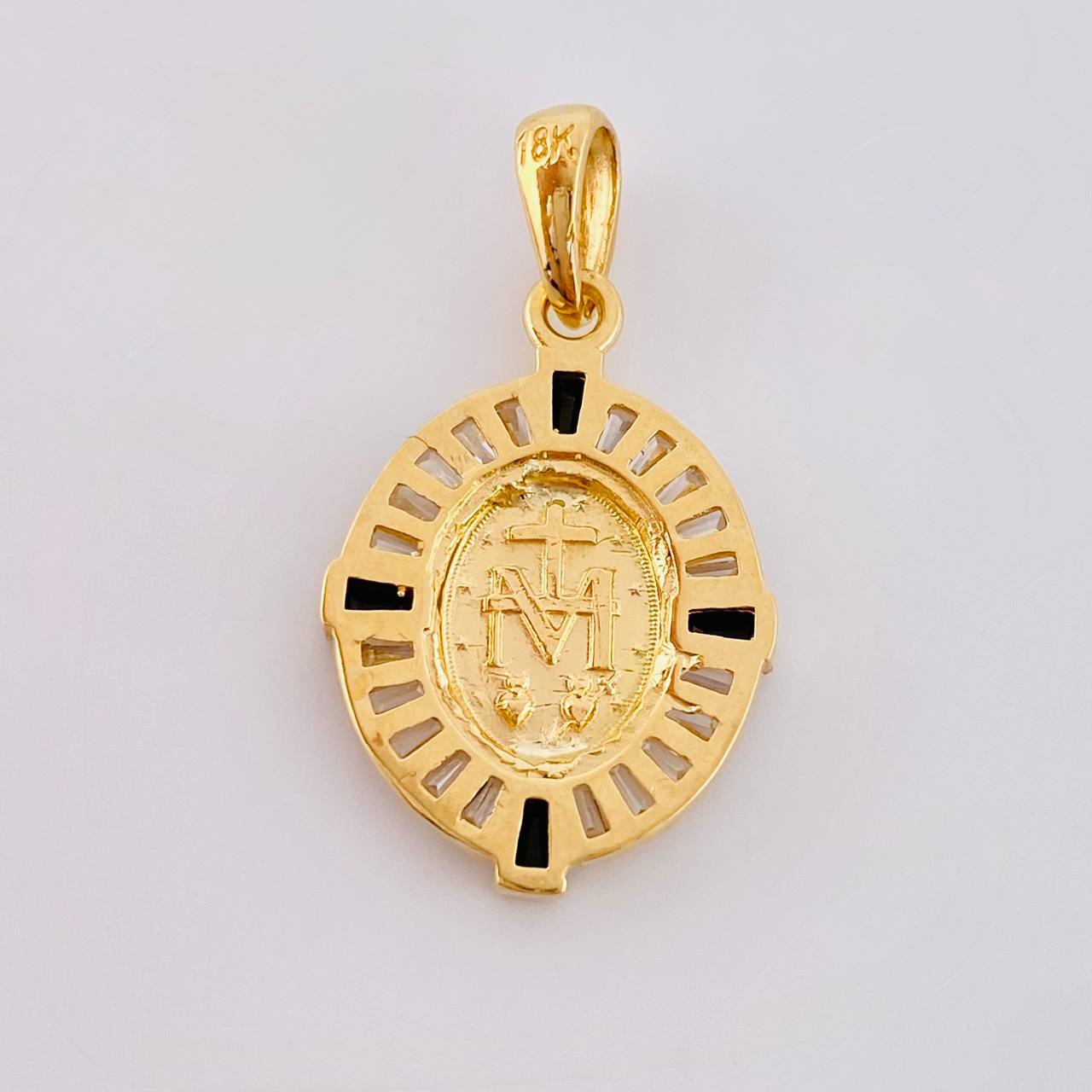 Dije Medalla Virgen Milagrosa 2.55 g / 2.8 cm Oro Amarillo 18K