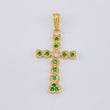 Dije Cruz Corazones 1.65 g / 3 cm Oro Amarillo 18K