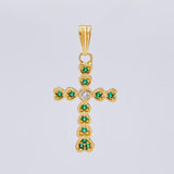 Dije Cruz Corazones 1.65 g / 3 cm Oro Amarillo 18K