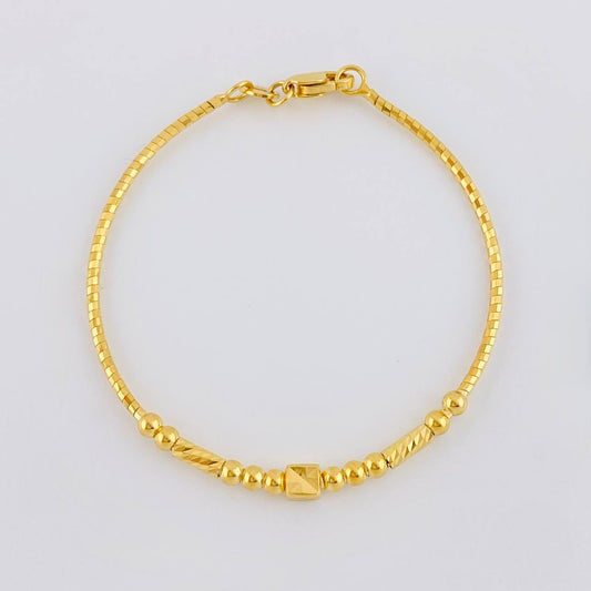 Pulso Bebé Cubicular Ensamblado Cilindrico 2.3 g / 12.5 cm / 3 mm Oro Amarillo 18K