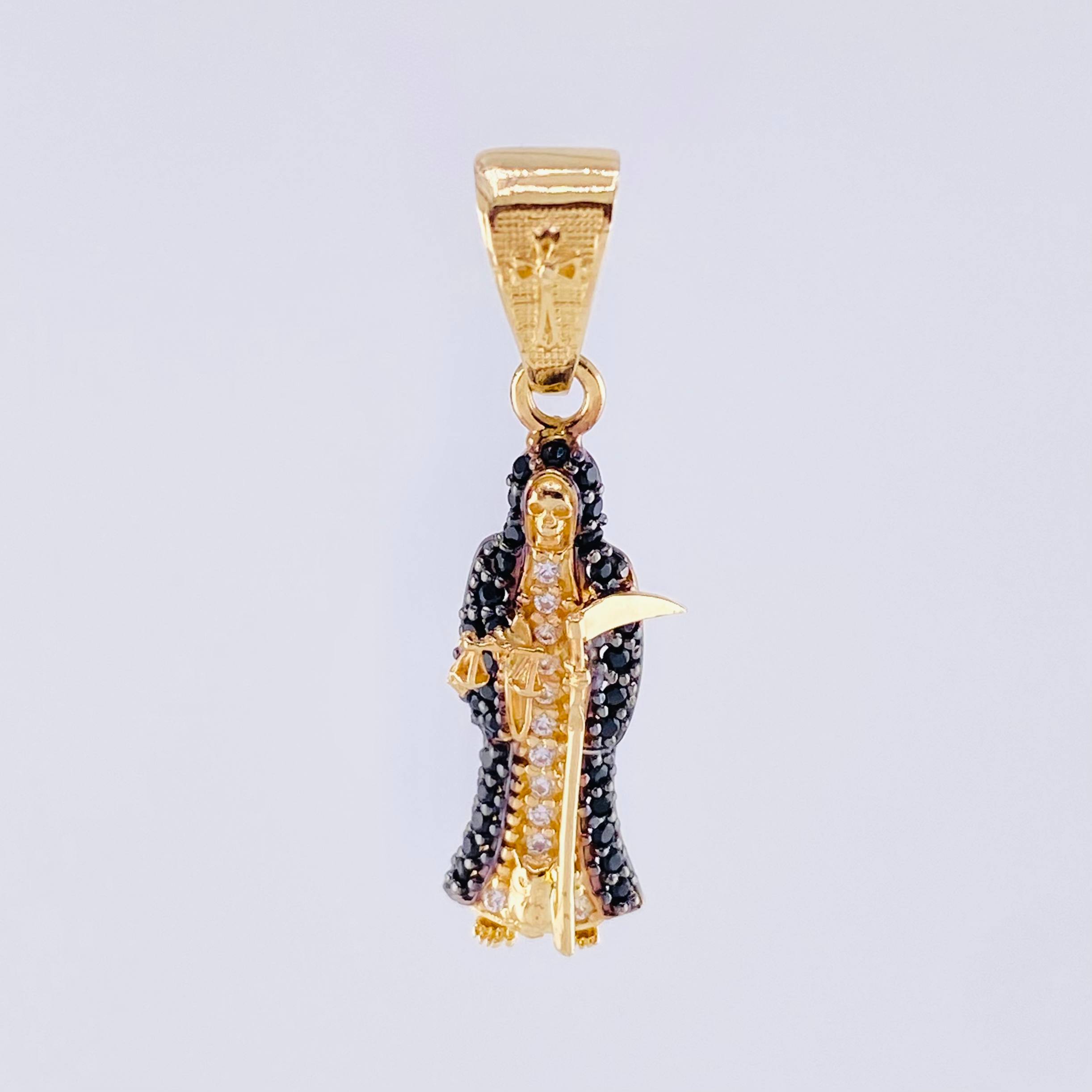 Dije Santa Muerte 2.6 g / 3 cm Oro Amarillo 18K