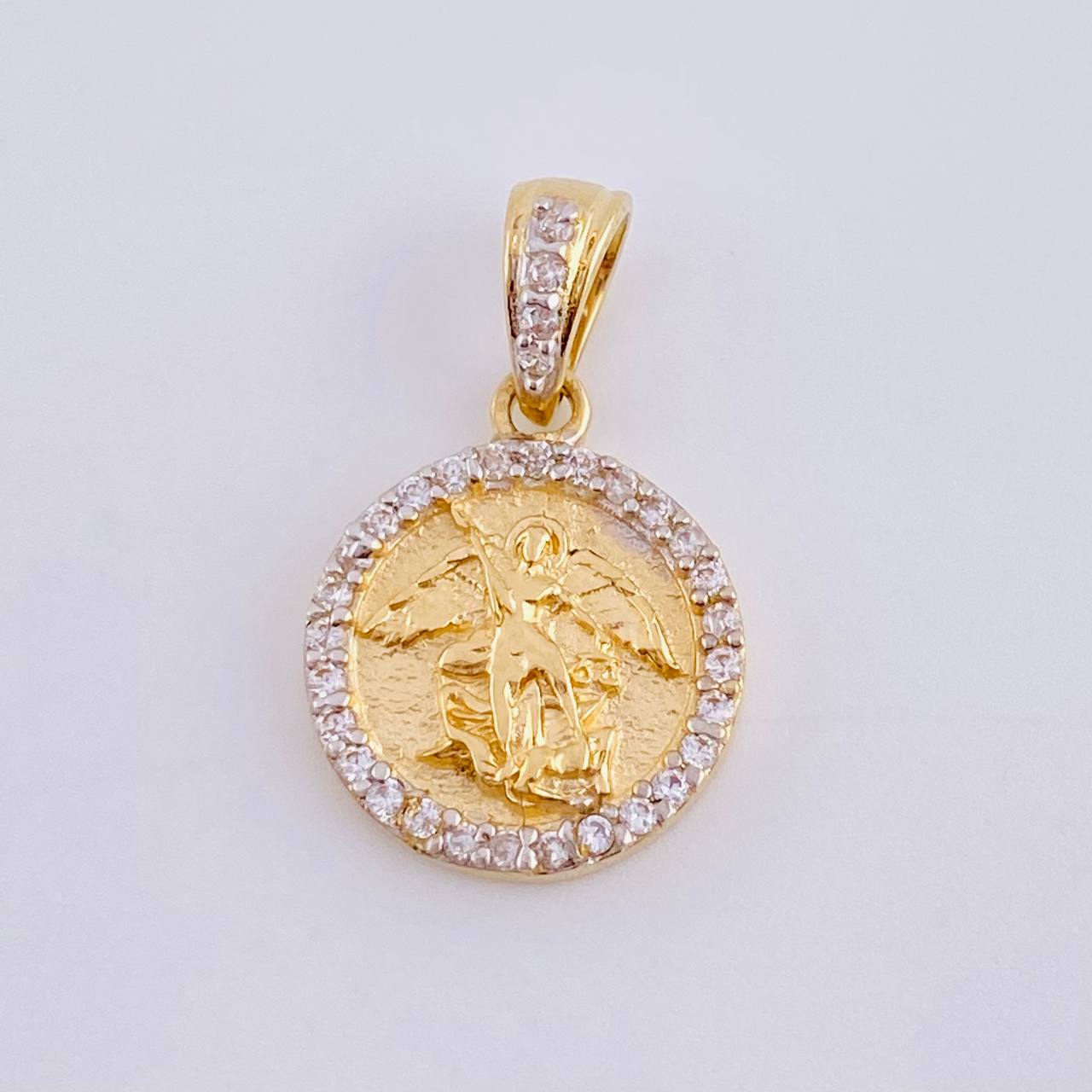 Dije Medalla San Miguel 1.65 g / 1.8 cm Oro Amarillo 18K