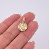 Dije Medalla San Miguel 1.65 g / 1.8 cm Oro Amarillo 18K