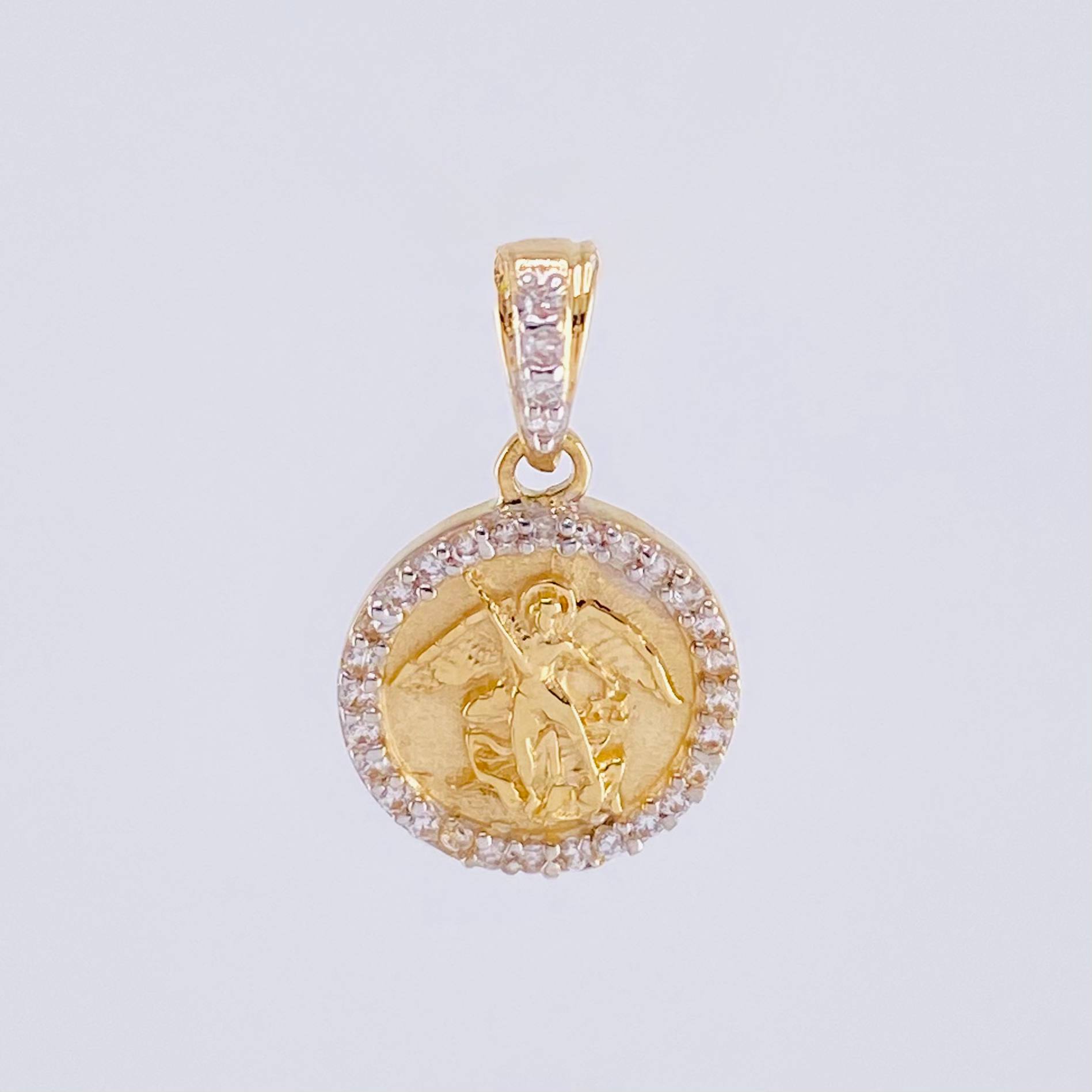 Dije Medalla San Miguel 1.65 g / 1.8 cm Oro Amarillo 18K