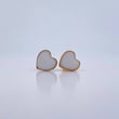 Topos Corazon 2.45gr / Electroestatico Blanco Oro Amarillo 18K &