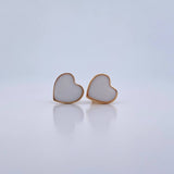 Topos Corazon 2.45gr / Electroestatico Blanco Oro Amarillo 18K &