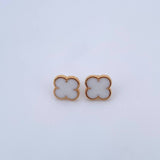 Topos Trebol VCyA 3.9gr / Electroestatico Blanco Oro Amarillo 18K &