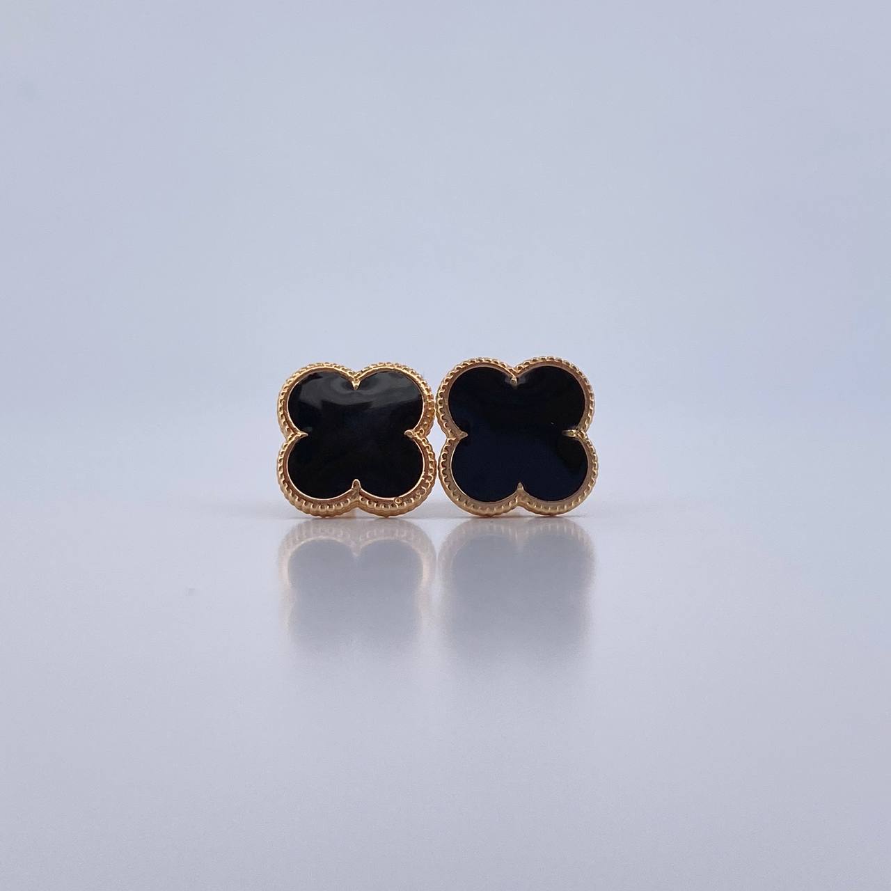 Topos Trebol VCyA 4.05gr / Electroestatico Negro Oro Amarillo 18K &