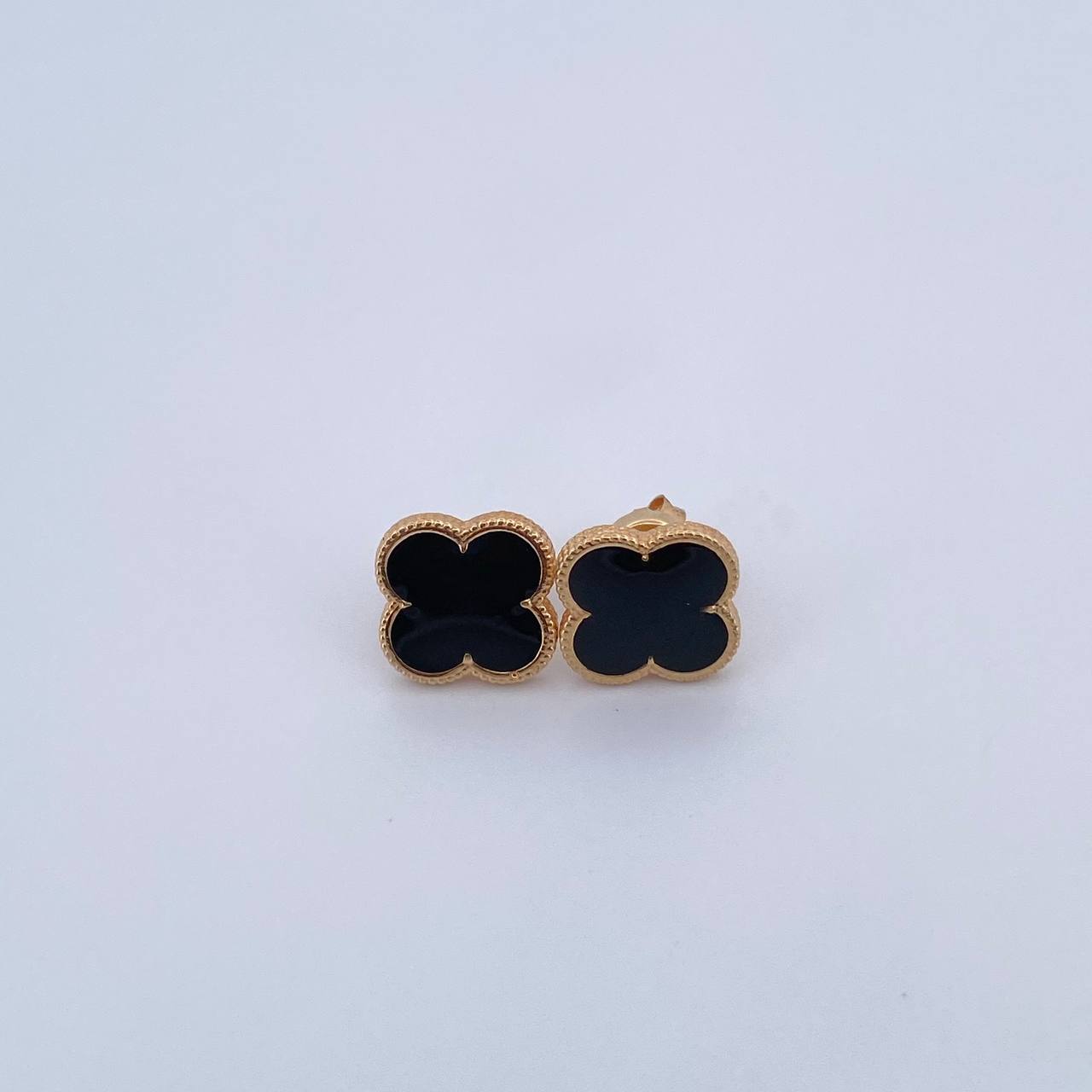 Topos Trebol VCyA 4.05gr / Electroestatico Negro Oro Amarillo 18K &