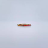 Anillo Argolla 1.5gr / T6 1/2 / Circones Colores Oro Amarillo 18K &