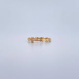 Anillo Cruz X 1.75gr / T7 / Circones Blancos Oro Amarillo 18K &