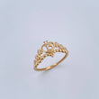 Anillo Tiara 15s 1.7gr / T7 / Circones Blancos Oro Amarillo 18K &