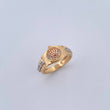 Anillo Correa Corona RX 4.65gr / T6 1/4 / Circones Blancos Tres Oros 18K &
