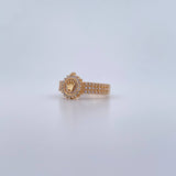Anillo Correa Corona RX 3.75gr / T8 / Circones Blancos Oro Amarillo 18K &