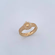 Anillo Correa Corona RX 3.75gr / T8 / Circones Blancos Oro Amarillo 18K &
