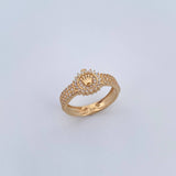 Anillo Correa Corona RX 3.75gr / T8 / Circones Blancos Oro Amarillo 18K &