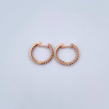 Candongas Carril Invertido 3gr / 1.7cm / Circones Colores Oro Rosa 18K &