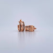 Candongas Medusa 5.85gr / 1.5cm / Circones Negros Oro Rosa 18K &