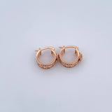 Candongas Medusa 5.85gr / 1.5cm / Circones Negros Oro Rosa 18K &