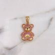 Dije Oso 4.75gr / 3cm / Circones Rosados Negros Oro Amarillo 18K $