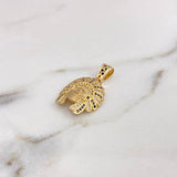 Dije Indio 5gr / 3cm / Circones Blancos Negros Oro Amarillo 18K #