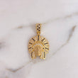 Dije Indio 5gr / 3cm / Circones Blancos Negros Oro Amarillo 18K #