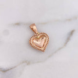 Dije Corazon 2.7gr / 2.4cm / Circones Blancos Oro Rosa 18K #