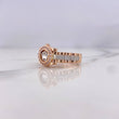 Anillo Corona RX 5.65gr / T8 / Circones Blancos Dos Oros Blanco Rosa 18K $
