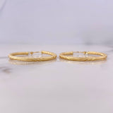 Candongas Megan 1.9gr / 3.2cm / Caponera Diamantada Oro Amarillo 18K &