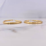Candongas Jass 2gr / 3.2cm / Delgadas Lisas Oro Amarillo 18K &