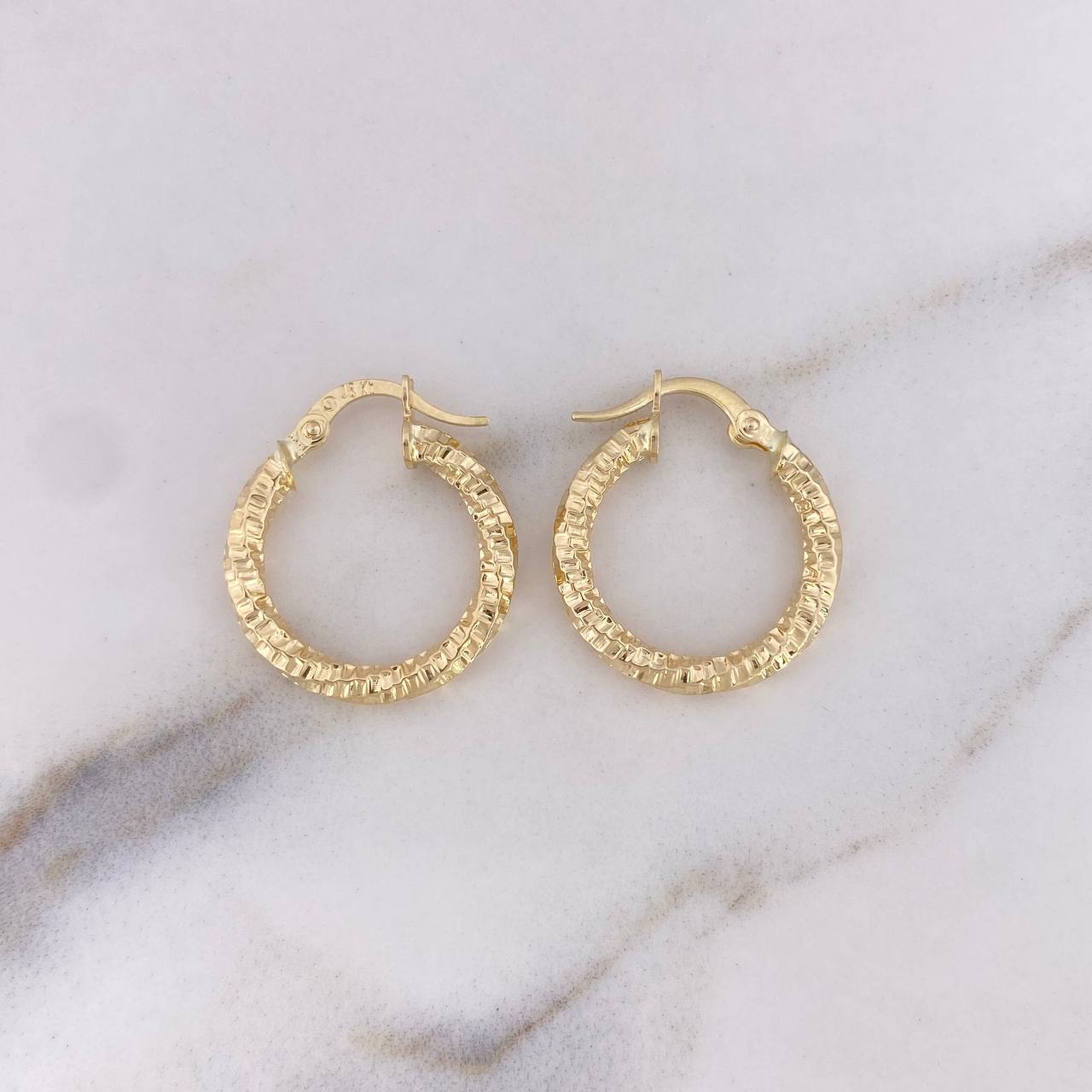 Candongas Majo 1.85gr / 2.1cm / Diamantada Oro Amarillo 18K &