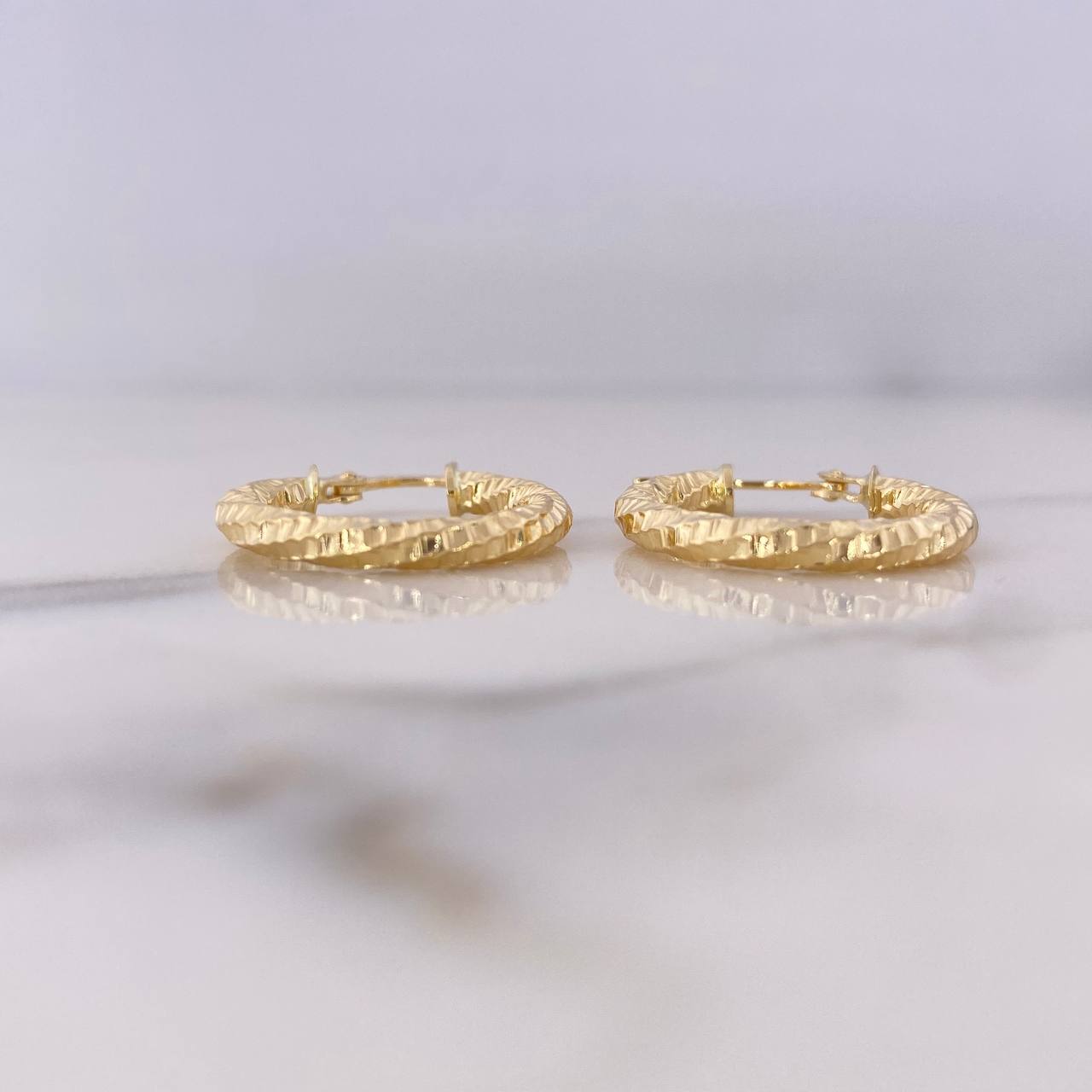 Candongas Majo 1.85gr / 2.1cm / Diamantada Oro Amarillo 18K &