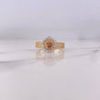 Anillo Corona RX 3.35gr / T6 1/2 / Circones Blancos Dos Oros Amarillo Rosa 18K #