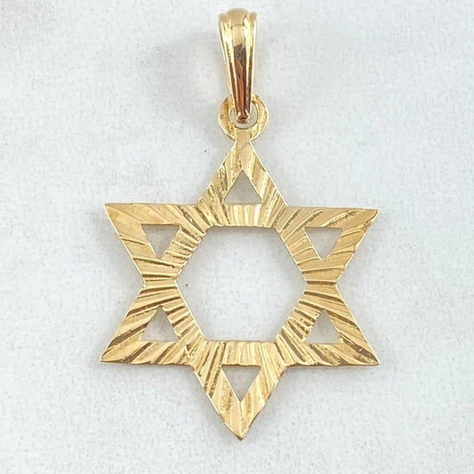 Dije Estrella de David 2gr / 3.5cm / Oro Amarillo 18K *