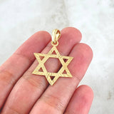 Dije Estrella de David 2gr / 3.5cm / Oro Amarillo 18K *