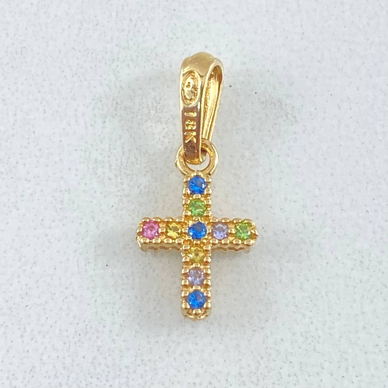 Dije Cruz Tupida 1gr / 1.9cm / Oro 18K ©