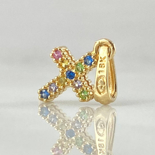 Dije Cruz Tupida 1gr / 1.9cm / Oro 18K ©
